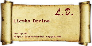 Licska Dorina névjegykártya