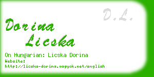 dorina licska business card